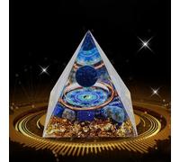 AIBAOBAO Crystal Pyramid Ogan Chakra Crushed Stone, Orgone Pyramid Moonstone Crystal Crystal Energy Tower Nature Reiki Chakra Crushed, Jewelry Flower of Life Crystal