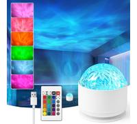 AIBAOBAO Galaxy Projector Light for Bedroom, Northern Lights Projector, Ocean Wave Sensory Light with 16 Colors, Star for Kids, Adults Room Decor, Night Light for Bedroom/Ceiling/Party