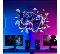AIBAOBAO Gaming Wall Stickers, Cool 3D Gamer Controller Video Game Wall Decals, Peel and Stick, Wallpaper for Boys Teenagers Bedroom, Gaming Room, Playroom Decor, Home Decoration 60 x 40 cm