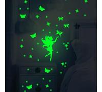 AIBAOBAO Glow in The Dark Stars Stickers, Unicorn Fairy Butterfly Wall Decals Stickers DIY Fluorescent Wall Stickers, Glow in the Dark Stickers Nursery Girls Bedroom Living Room Home Decoration, Gifts