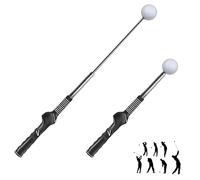AIBAOBAO Golf Swing Training Aid, Retractable Golf Swing Trainer, Simulator for Home with Stretchable Alignment Sticks for Indoor Practice, Warm-up, Tempo, Chipping and Hitting Training, Birthday Gift