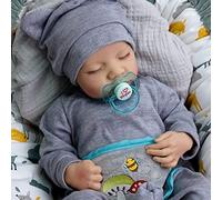AIBAOLIAN 17Inch 45cm Lifelike Reborn Dolls Soft Silicone Vinyl Reborn Baby Dolls Realistic Newborn Boys Dolls Real Baby Reborn Babies Toy