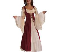 Aibaowedding renaissance dress women medieval dress halloween costume for women(Bur,S/M)