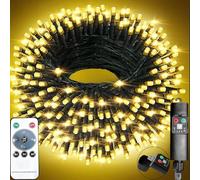 AIBEAU 200LED Halloween Lights Outdoor, 20M String Lights with 8 Modes&Timer Function, Warm White Halloween Lights Plug in for Party Carnival Supplies, Outdoor/Indoor Yard Garden Decor