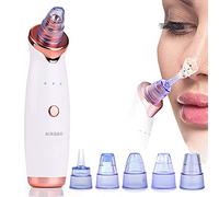 Aibeau Blackhead Remover Electric Blackhead Vacuum Suction Rechargeable Whitehead Remover Tool Kite Cleanser with 5 Replaceable Heads