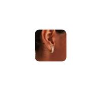 AIBELOPY 925 Sterling Silver Small Hoop Earrings for Women Girls Clip On Earrings Hypoallergenic Cubic Zirconia Cartilage Earring Split Huggie Earrings Trendy Jewelry Valentine's Day Gift, Sterling