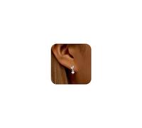 AIBELOPY Gold Hoop Earrings for Women Dainty 14K Gold Plated 925 Sterling Silver Stud Earrings Hypoallergenic Cubic Zirconia Cartilage Earring Piercing Small Earrings Summer Jewelry, Sterling Silver