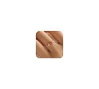 AIBELOPY Heart Rings for Women Mother Daughter Friendship Knot Ring Promise Ring for Her 925 Sterling Silver 14K Gold-Plated Cubic Zirconia Stackable Ring Purity Rings Birthday Graduation, Sterling