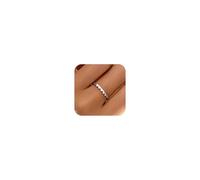 AIBELOPY Small Heart Rings for Women, Engagement Rings for Her, 14K Gold Plated, Sterling Silver, Dainty, Stackable Rings, Thumb Rings, Eternity Ring, Jewellery, Mother's Day, Birthday Gifts, Sterling