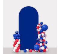 AIBIIN 2x5ft Royal Blue Color Arch Shape Backdrop Round Top Backdrop Arch Frame Cover 2-Sided Fit Background Stand for Wedding Ceremony Birthday Party Baby Shower Banquet Decoration