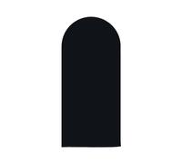 AIBIIN 2x5ft Solid Black Color Arch Shape Backdrop Round Top Backdrop Arch Frame Cover 2-Sided Fit Background Stand for Wedding Ceremony Birthday Party Baby Shower Banquet Decoration