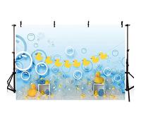 AIBIIN 7x5ft Baby Shower Photography Background Cute Yellow Little Duck Bubble Child Birthday Party Decoration Backdrop Photo Supplies