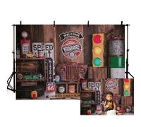 AIBIIN 7x5ft Car Repair Warehouse Photography Background Boy 1st Birthday Automobile Mechanic Backdrop Cake Smash Decor Photo Studio Props