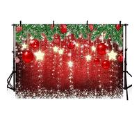 AIBIIN 7x5ft Christmas Red Backgroun Shining Stars Winter New Year Xmas Eve Family Party Star Light Portrait Photography Backdrop Decor Photo Banner Studio Props