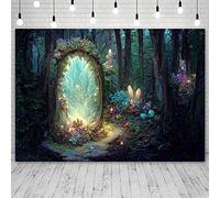 AIBIIN 7x5ft Enchanted Magic Forest Photography Backdrop Fairy Tale Wonderland Elf Portrait Background Banner Princess Family Garden Birthday Party Decoration Wallpaper Photo Studio Props Supplies