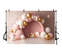 AIBIIN 7x5ft Pink Arch Balloon Photography Background Girl Princess Birthday Party Cake Smash Portrait Decor Backdrop Photo Supplies