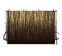 AIBIIN 7x5ft Sparkle Shining Gold Backdrop for Photograph Golden Bokeh Sequins Birthday Wedding Bridal Shower Banner New Year Party Shoot Studio Props