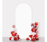 AIBIIN 80x180cm/2.6x6ft White Arch Backdrop Cover Solid Colour Photography Background for Wedding Ceremony, Birthday Party, Baby Shower, Banquet Decoration, Photo Props, Decor Supplies