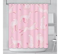 AIBIIN Boho Leopard Shower Curtain Animal Cheetah Trendy Bathroom Decorative Bath Curtains Durable Polyester Material with 12 Hooks 180x180cm