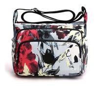 AIBILIEI Crossbody bag for Women Waterproof Nylon Shoulder Bag Daily use handbags Purse Messenger Bag (Red, Black, White)