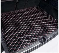 AIBINGBH Car Boot Liner for VW Amarok 2010-2020, Car Leather Boot Liner Mats Car Boot Protector Boot Protector Cover Waterproof Anti Scratch Anti Slip Leather Trunk Protector Pad,Black-Red
