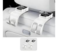AIBINGBH Car Seat Headrest Hook for Audi Q7 2019-2024, Organiser Hooks Back Headrest Hanger Seat Accessories, 2 Pack,C