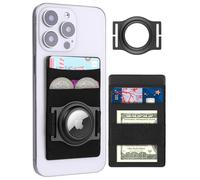 Aibirui Card Holder, Phone Wallet Stick on the Phone Case with Holder for Apple AirTag, Phone Pocket for iPhone & Android, Wallet with AirTag holder holds bills,Coins,Keys and Credit Card Holder