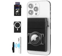 Aibirui Magnetic Wallet with AirTag Holder for iPhone 17/16/15/14/13/12 Pro Max series,Minimalist Credit Card Holder with Money Clip, Pop Up Wallet, Black-01, S