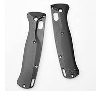 Aibote 1 Pair Aluminium Alloy Handle Scales Replacement Grips Designed for Benchmade Bugout 535 DIY Tool Handles Patch (D-Black)