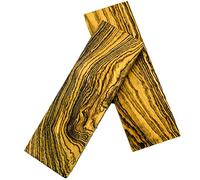 Aibote 1 Pair Bocote Knife Handle Scales Wood Handles Material Slabs Knives Custom DIY Tools for Blank Blades Jewelry Making(4.7"x1.6"x0.31")(Each is Unique)