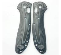 Aibote 1 Pair G10 Handle Scales Glass Fiber Handles Patch DIY Tool Material Designed for Benchmade Griptilian 551 550(Screws Included) (Black Grey)