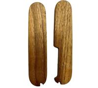 Aibote 1 Pair Natural Wood Handle Scales Handles Patch DIY Tool Replacement Handles Fit for 91 mm Victorinox Swiss Army Knife (Black Walnut)