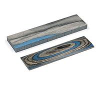 Aibote 2pcs Color Wood Knife Handles Material Slabs Scales Handle Parts Grips Knives Custom DIY Tool for Knife Making Blank Blades(150x40x10mm) (Blue Gray)