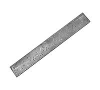 Aibote 60HRC Full Hard Damascus Steel (10Cr15CoMov+9Cr18MoV), Handmade Stainless Steel Damascus Billet Blade Blank DIY Knife for Making Scissors and Knives (250x35x4mm,C)