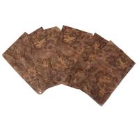 Aibote 6pcs Handmade Black Walnut Burl Wood Veneer Restoration Sheets Natural Wooden DIY Material