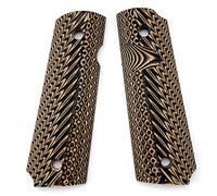 Aibote Custom DIY EDC Full Size 1911 Gun Grips G10 Pistol Knife Handles Material fits Most Commander,Standard & Government 1911 Models (Brown)