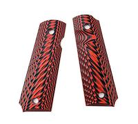 Aibote Full Size G10 Gun Grips for 1911 Handgun Pistol Knife Custom DIY EDC Handles Material fits Most Commander,Standard & Government 1911 Models (Red)