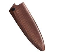 Aibote Handmade Natural Black Walnut Wood Japanese Deba Knives Sheath Magnetic Knife Case Holder Protector Wooden Cover (180mm)