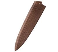 Aibote Handmade Natural Black Walnut Wood Japanese Gyuto Chef Knives Sheath Magnetic Knife Case Holder Protector Wooden Cover(10 inch,Black Walnut-Straight Entrance)