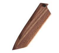 Aibote Handmade Natural Black Walnut Wood Japanese Kiritsuke Chef Knife Sheath Magnetic Knives Case Holder Protector Wooden Cover (9 inch,Bevel Entrance)