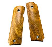 Aibote Natural African Yellow Pear Wood Full Size 1911 Handgun Gun Grips Pistol Knife Custom DIY EDC Handles Material fits Most Commander,Standard & Government 1911 Models