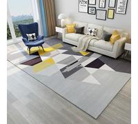 AIBOTY Geometric Heated Area Rug for Indoor Use | Graphene Powered Fast Warmth as Bedroom Floor Heating or Living Room Decor | Skid-Proof Backing, Smart Timer,55 * 90cm