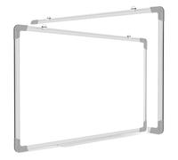 AIBULO 120 x 80 cm Magnetic Dry Wipe Whiteboard with Aluminum Frame and Pen Tray - Wall-Mountable Large Whiteboard for Office, School, Home - Durable, Erasable, Magnetic Notice Board