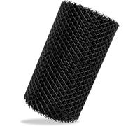 AIBULO 2-Pack Gutter Mesh Guard Roll 16cm x 5m Each - Anti-Rust Leaf & Debris Barrier for Standard UK Gutters - Strong Plastic Netting for Roof & Garden Drain Protection - Simple DIY Installation