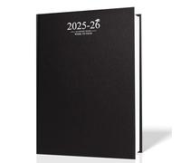 AIBULO 2025-2026 A4 Week to View Academic Diary - Black | Premium Planner (August 2025 - July 2026) | Hardbound Cover