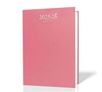 AIBULO 2025-2026 A4 Week to View Diary Academic - Pink | Planner (August 2025 - July 2026) | Hardbound Cover