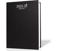 AIBULO 2025-2026 A5 Week-to-View Academic Diary - Black | Compact Weekly Planner (August 2025 to July 2026) | Hardback Cover, Timetables, Notes & Year Planners