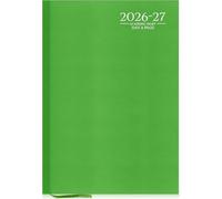 AIBULO 2026-2027 Academic Diary A4 Day A Page Green Hardback - Daily Planner August 2026 to July 2027, Student & Teacher School Planner, Appointment, Timetable & Study Organiser