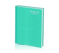 AIBULO 2026-2027 Academic Diary A4 Day A Page Teal Hardback - Daily Planner August 2026 to July 2027, Student & Teacher School Planner, Appointment, Timetable & Study Organiser