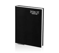 AIBULO 2026-2027 Academic Diary A4 Week To View Black Hardback - Weekly Planner August 2026 to July 2027, Student & Teacher School Planner, Timetable, Appointment & Study Organiser Diary